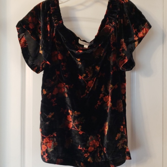 Loft Velvet Off the Shoulder Top - Picture 4 of 4